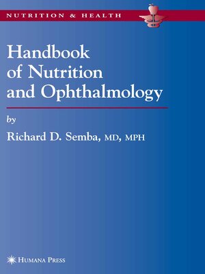 cover image of Handbook of Nutrition and Ophthalmology